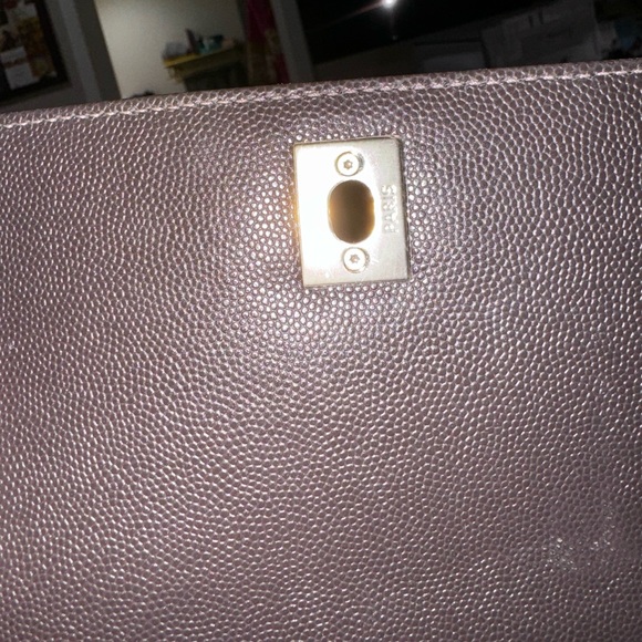 Chanel quilted caviar small coco handle dark brown with alligator handle - Picture 9 of 15